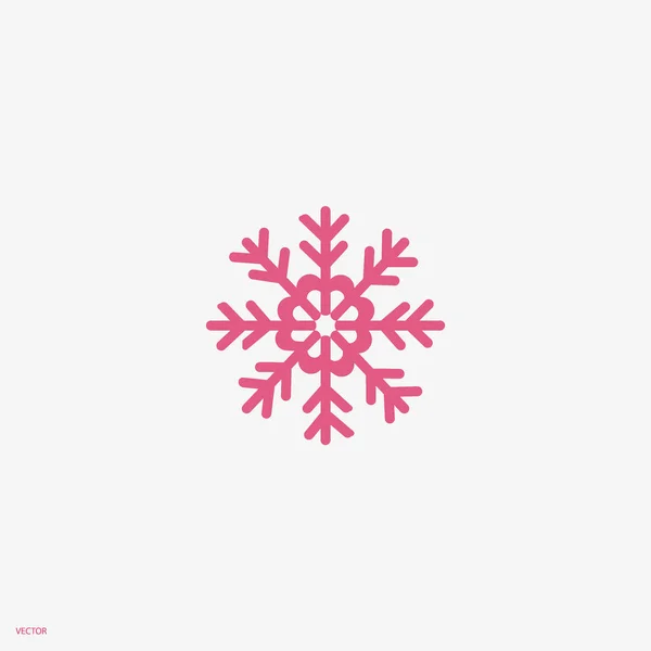 Minimalistisk Illustration Snöflinga Vektor Symbol — Stock vektor