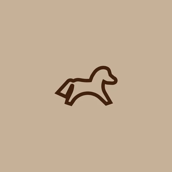 Ícone Plano Cavalo Ilustração Vetorial —  Vetores de Stock