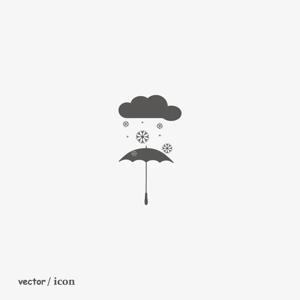 Ícone Ilustração Vetorial Guarda Chuva Precipitação —  Vetores de Stock