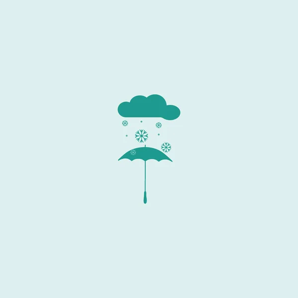 Ikona Ilustracja Wektora Parasol Opady — Wektor stockowy