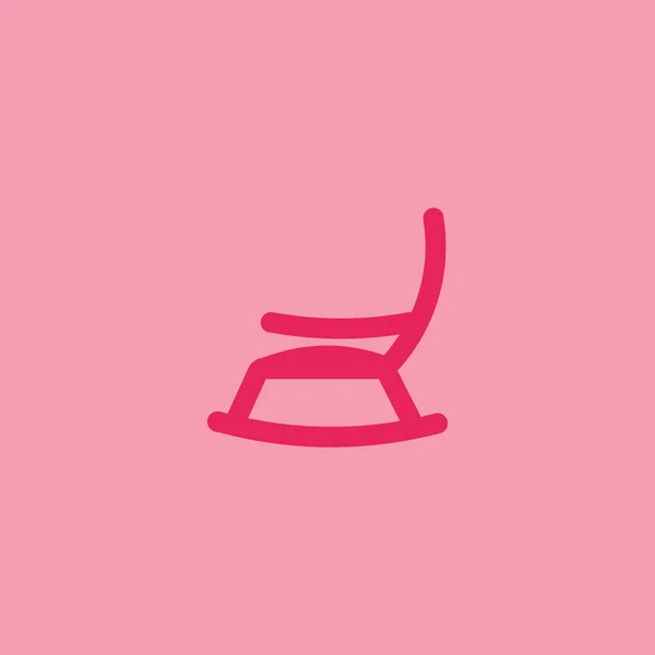 Rocking Chair Flat Icon Vector Illustration — Stock Vector