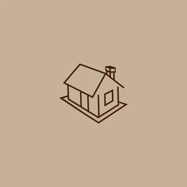 Huis Plat Pictogram Vector Illustratie — Stockvector