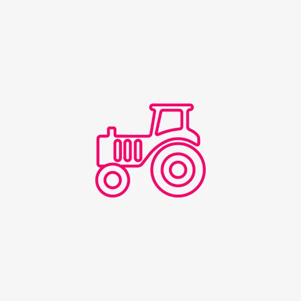 Tractor Icono Plano Ilustración Vectorial — Vector de stock