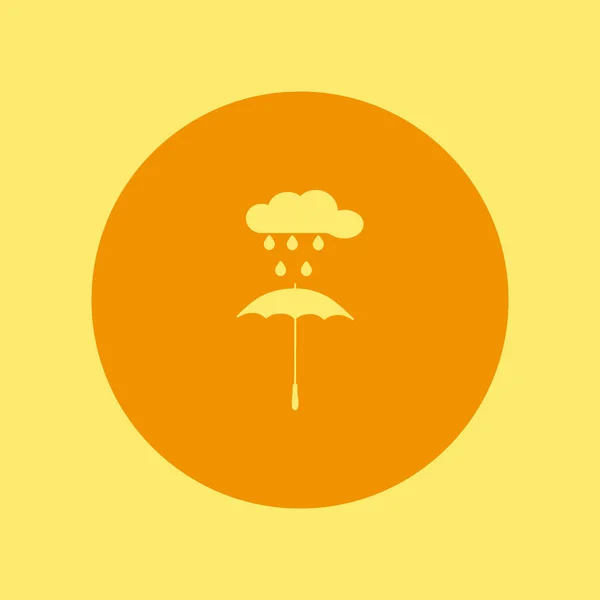 Vektor Illustration Symbol Von Regenschirm Und Niederschlag — Stockvektor