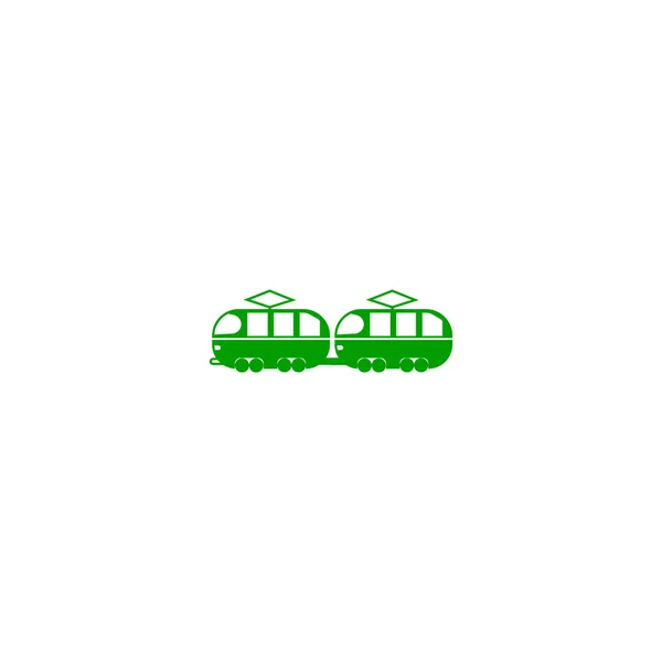 Minimalistisches Klassisches Straßenbahnvektorsymbol — Stockvektor