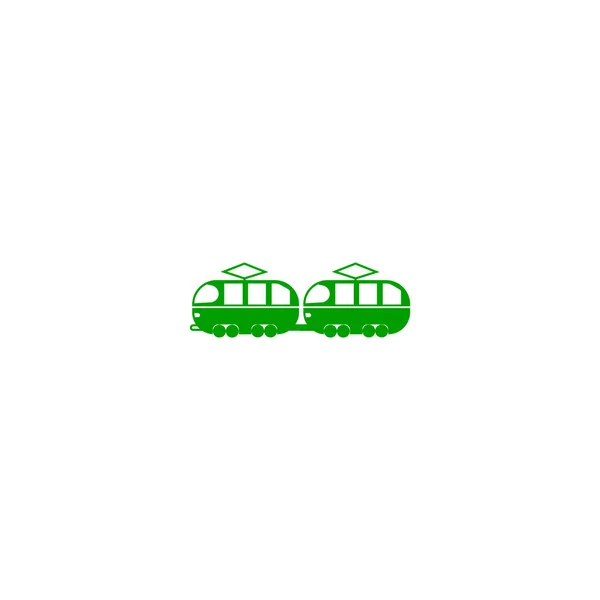 minimalist klasik tramvay arabası vektör simgesi