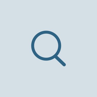 düz büyüteç simgesini, vektör, illüstrasyon 