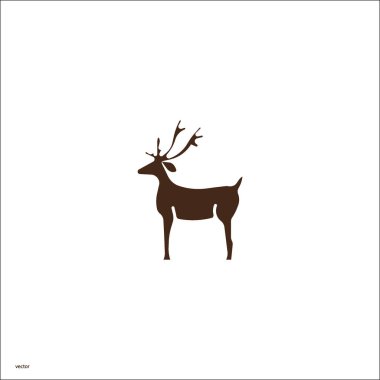 Noel reindeer Logo şablonu