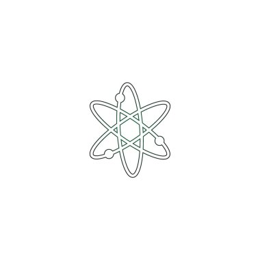 Moleküler bileşik düz simgesi, vektör, illüstrasyon