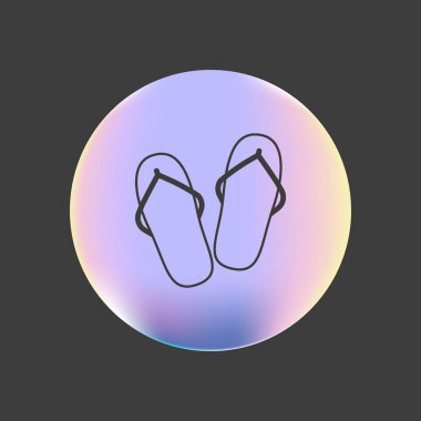flip flop, vektör çizim minimalist simgesi