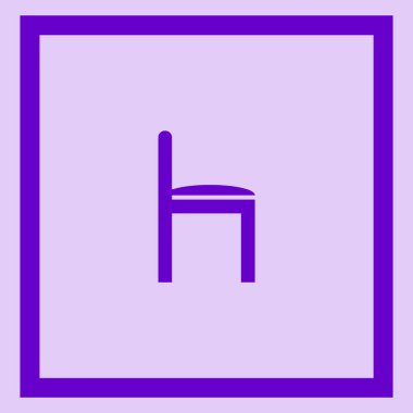 bar tabure düz stil ikonu, illüstrasyon vektör  