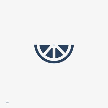 minimalist vektör simge dilimlenmiş limon