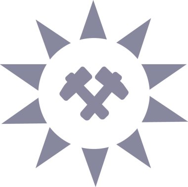 Balyozlar, vektör çizim minimalist simgesi