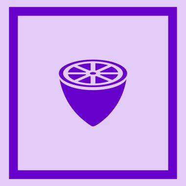 minimalist vektör simge dilimlenmiş limon