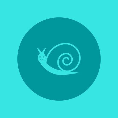 Şirin renkli salyangoz logo şablonu