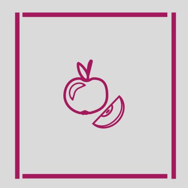 Renkli lezzetli elma vektör çizim