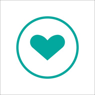 kalp ağı simgesi, vektör illüstrasyonu 