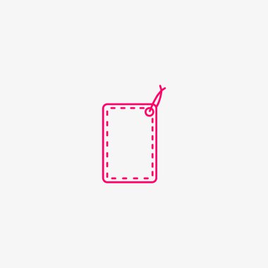 asmak etiketi düz simgesi, vektör çizim 