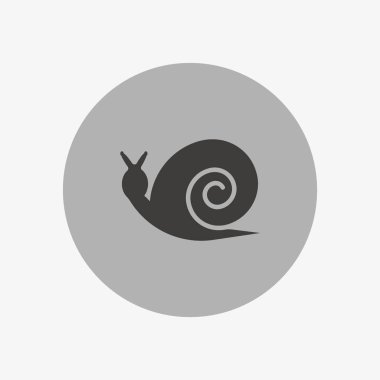 Şirin renkli salyangoz logo şablonu