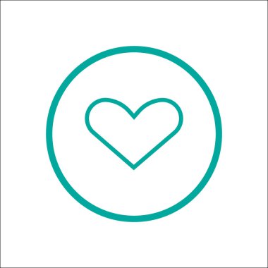 kalp ağı simgesi, vektör illüstrasyonu 