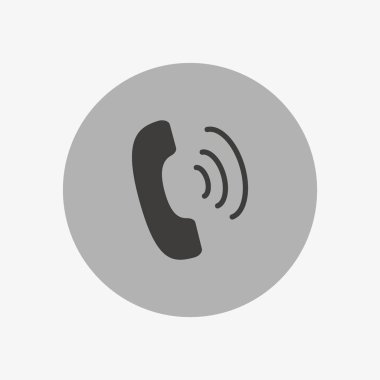 eski telefon düz simgesi, vektör, illüstrasyon 