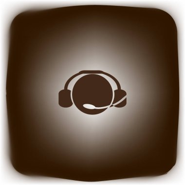 kulaklık düz simgesi, vektör, illüstrasyon