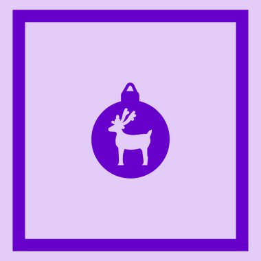 Noel topu düz simgesi, vektör illüstrasyonu