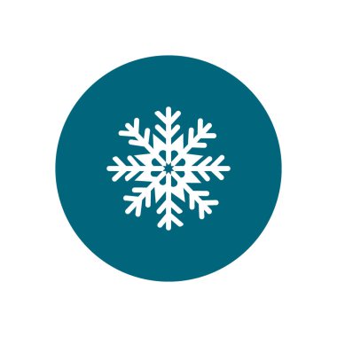 kar tanesi, vektör simge minimalist çizimi