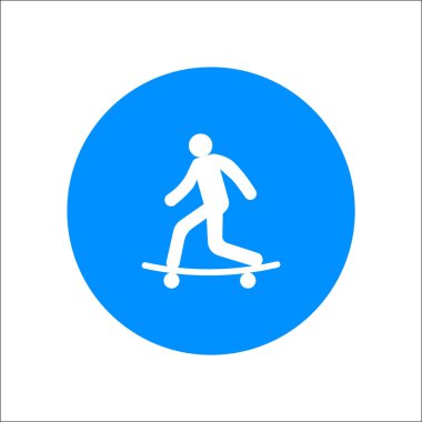 Adam kaykay vektör çizim üzerinde