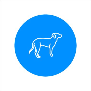 köpek ağı simgesi, vektör illüstrasyonu 