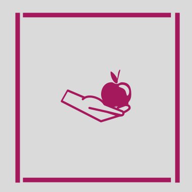 Renkli lezzetli elma vektör çizim