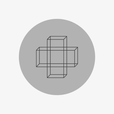 Tıbbi düz simgesi, vektör, illüstrasyon çapraz 