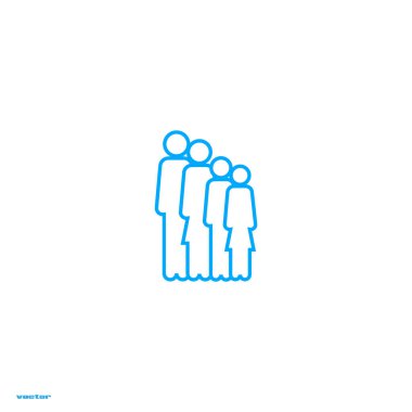 Grup insanlar ayakta birlikte vektör simgesi