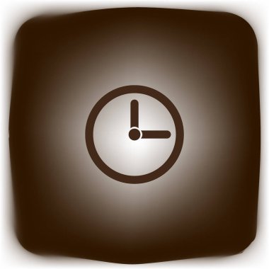 Saat vektör minimalist web simgesi 
