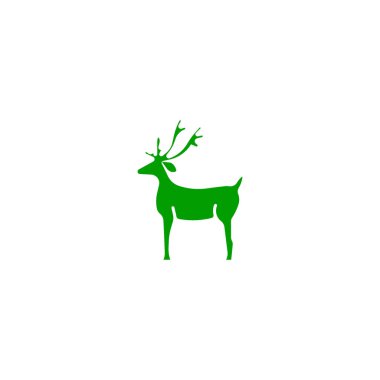 geyik, vektör çizim minimalist simgesi
