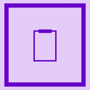 minimallistic vektör simgesi olarak Pano kağıt levha ile