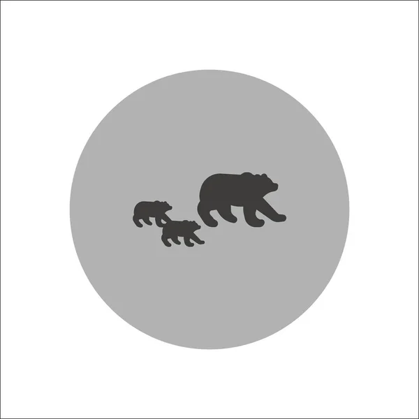 Cute Bear Family Vector Illustration — Stock Vector