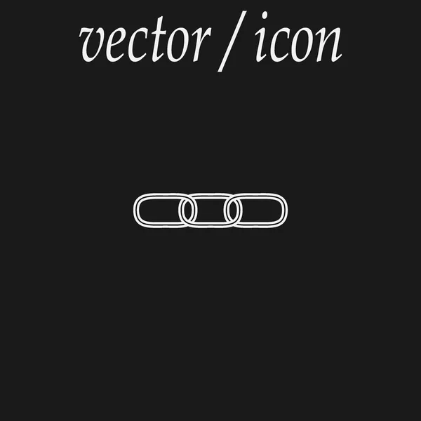 Minimalistisk Ikonen Kedjan Länkar Vektorillustration — Stock vektor