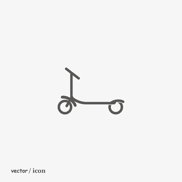 Pequeño Niño Scooter Icono Plano Vector Ilustración — Vector de stock