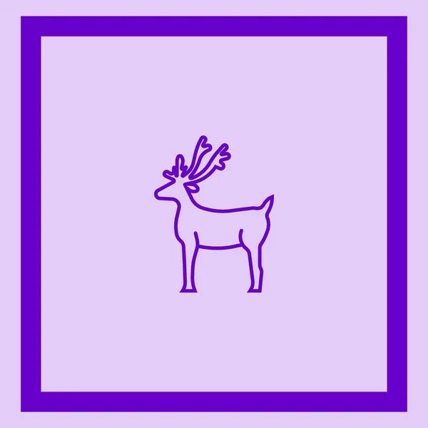 クリスマスのトナカイのロゴのテンプレート — ストックベクタ