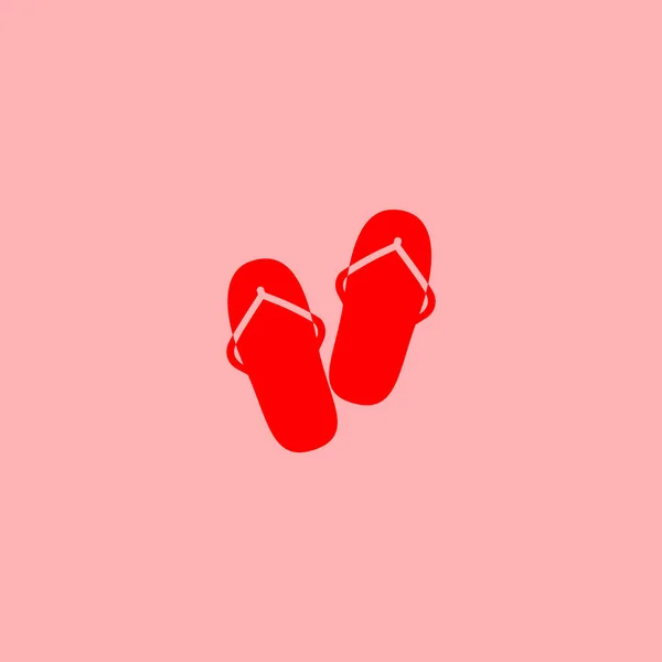 Icono Minimalista Chanclas Ilustración Vectorial — Vector de stock