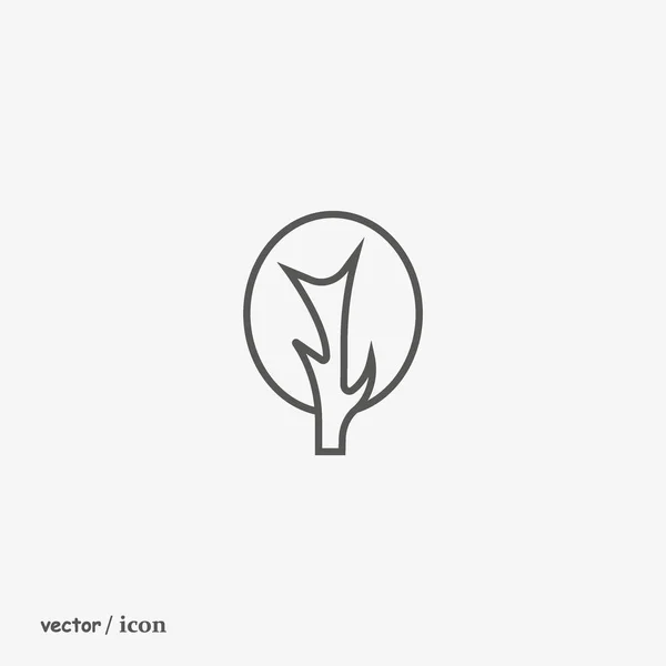 Baum Flaches Symbol Vektor Illustration — Stockvektor