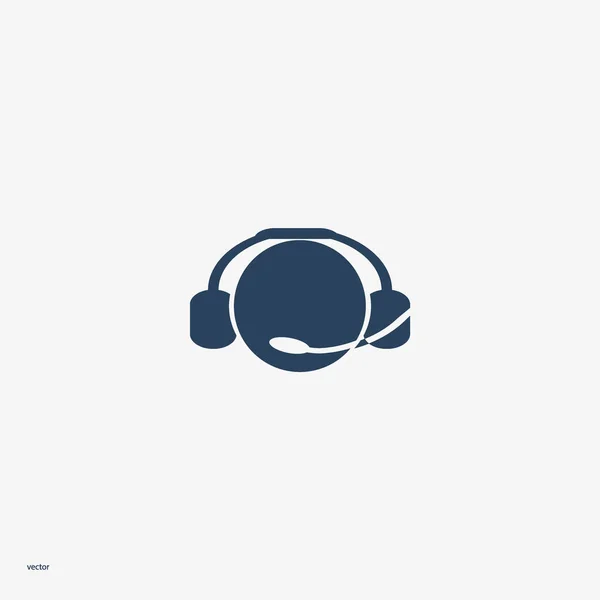 Auriculares Icono Plano Vector Ilustración — Archivo Imágenes Vectoriales