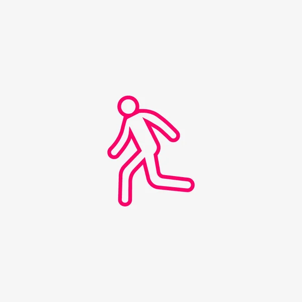 Running Man Flache Ikone Vektorillustration — Stockvektor