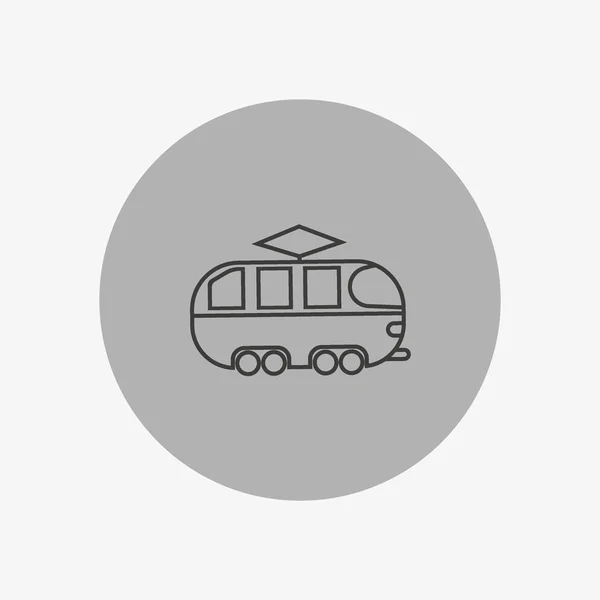Значок Трамвая Векторная Иллюстрация — стоковый вектор