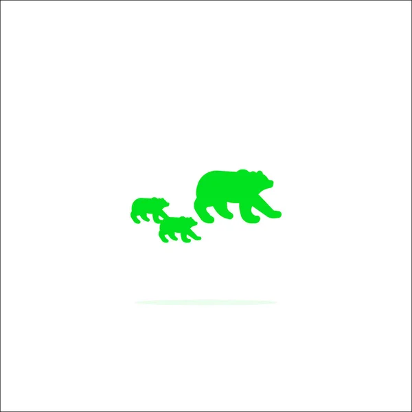 Ilustração Vetor Família Urso Bonito — Vetor de Stock