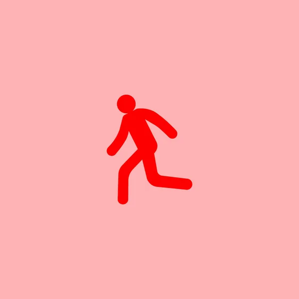 Running Man Flat Icon Vector Illustration — Διανυσματικό Αρχείο