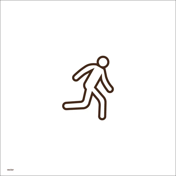 Silueta Hombre Corriendo Icono Simple — Vector de stock