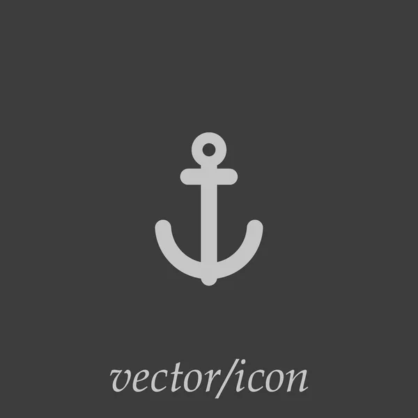 Ancre Icône Plate Illustration Vectorielle — Image vectorielle