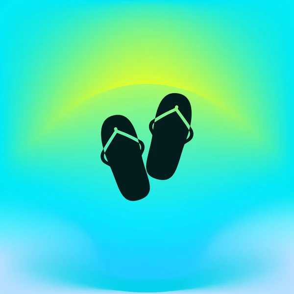 Icono Minimalista Chanclas Ilustración Vectorial — Archivo Imágenes Vectoriales